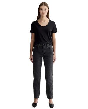 Everlane High-Rise The Curvy Cheeky Denim Jeans Women's 30 Regular Black Rinse